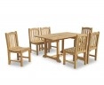 Hilgrove 6 Seater Rectangular Garden Table 1.5m & Clivedon Dining Chairs