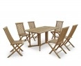 Shelley Folding Rectangular Garden Table and Chairs Set