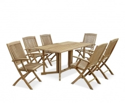 Shelley Gateleg Rectangular Garden Table and Armchairs Set