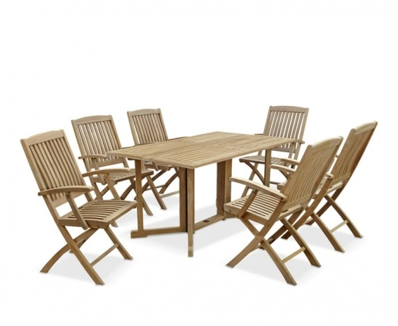 Shelley Gateleg Rectangular Garden Table and Armchairs Set