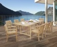 Dorchester Extending 1.8 - 2.4m Table & 8 Monaco Stacking Chairs