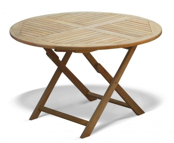 Suffolk 4ft Round Folding Garden Table 1 2m Suffolk 4ft Round Folding Garden Table, Round Garden Table
