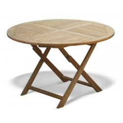 Suffolk 4ft Round Folding Garden Table – 1.2m