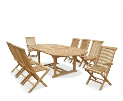 Brompton 1.2 x 1.8 - 2.4m Table & 8 Ashdown Folding Chairs