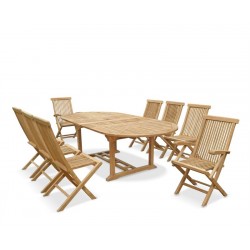 Brompton 1.2 x 1.8 - 2.4m Table & 8 Ashdown Folding Chairs