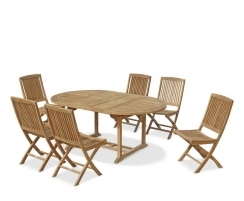 Brompton Extending Garden Table and 6 Chairs Set