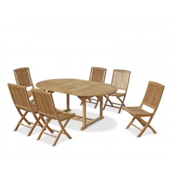 Brompton Extending Garden Table and 6 Chairs Set