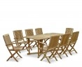 Shelley Outdoor Drop Leaf Table and 8 Rimini Armchairs