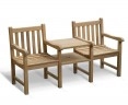 Windsor Vista Teak Companion Seat, Jack and Jill Bench