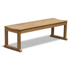 outdoor backless bench with cushion