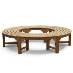 Saturn Teak Circular Backless Tree Bench - 1.9m