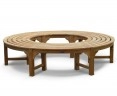 Saturn Teak Circular Backless Tree Bench - 1.9m