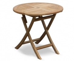 Suffolk Folding Outdoor Table, Round – 0.8m