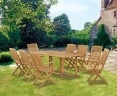 Shelley 1.8m Table with 8 Bali Folding Armchairs