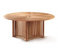 Aero Teak Contemporary Round Garden Table – 1.8m
