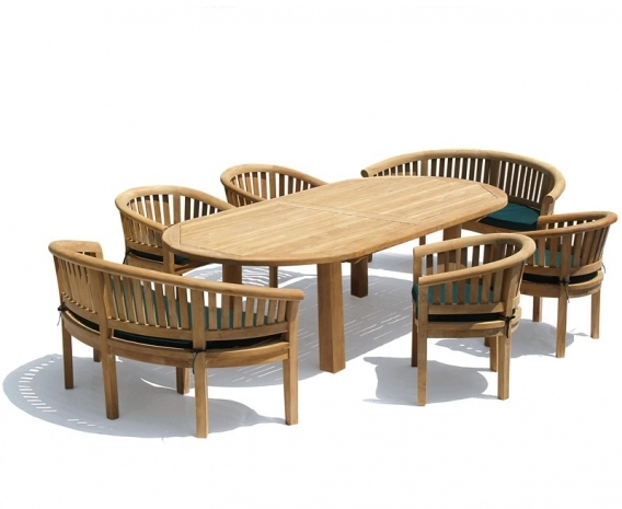 Titan Seater Garden Table Contemporary Benches Chairs