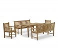 Sandringham Rectangular 1.5m Table & Windsor Benches & Chairs Set