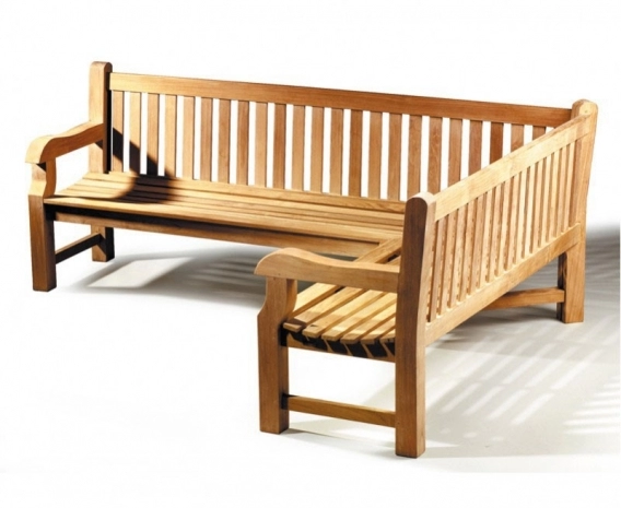 Balmoral Chunky Corner Garden Bench, 5-6 Seater, Right Orientation