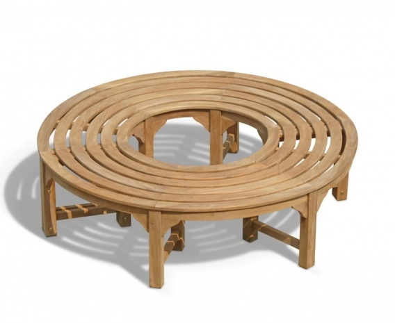 Saturn Teak Backless Circular Tree Bench - 1.6m