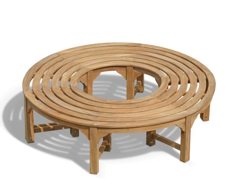 Saturn Round Backless Tree Seat Teak Circular Tree Bench