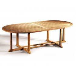 Hilgrove Teak Oval Garden Table – 1.2 x 2.6m
