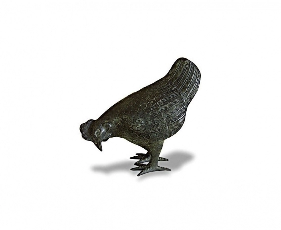 Small Hen Brass Ornament