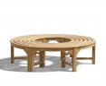 teak backless tree seat