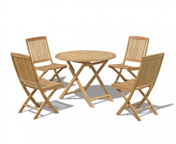 Suffolk 4 Seater Folding Table and Rimini Folding Chairs Set
