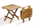 Small Folding Picnic Table, Square, chessboard slats