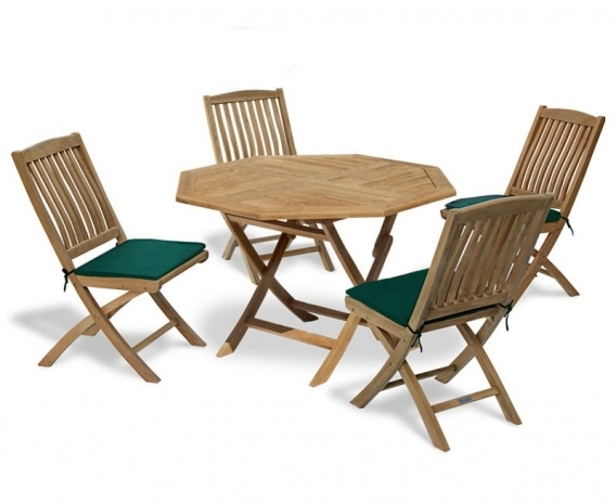 Suffolk Octagonal 1.2m Table with 4 Bali Side Chairs Set