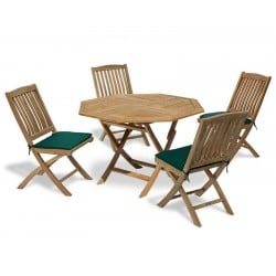Suffolk Octagonal 1.2m Table with 4 Bali Side Chairs Set