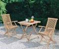 Rimini Square 0.7m Table & 2 Ashdown Armchairs