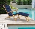 steamer deck chair with cushion set