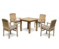 Balmoral 4 Seater Garden Table and Stacking Chairs Set