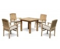 Balmoral 4 Seater Garden Table and Stacking Chairs Set