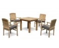 Balmoral 4 Seater Garden Table and Stacking Chairs Set