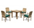 Balmoral 4 Seater Garden Table and Stacking Chairs Set