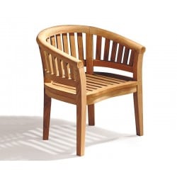 Contemporary Banana Chair, Wooden Garden Tub Chair