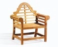 Lutyens-Style Chair, Teak Decorative Garden Armchair