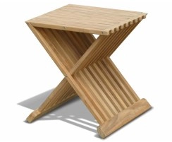 Chelsea Teak Garden Footstool / Side Table