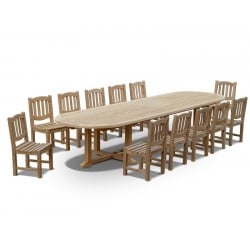 12 Seater Patio Set with Hilgrove Oval 4m Table & Ascot Chairs
