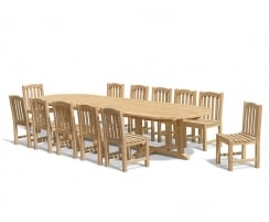 12 Seater Patio Set with Hilgrove Oval 4m Table & Clivedon Chairs
