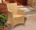 Eclipse Round Glass-Top 1.2m Table & 4 Riviera Armchairs, Rattan Set