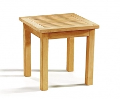 Square Side Table, Outdoor Occasional Table, Teak
