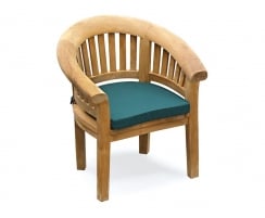 Deluxe Teak Banana Bench, Coffee Table & Armchairs, Furniture Set