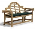 Lutyens-Style 1.65m Bench & Armchairs with Side Tables, Conversation Set