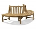 Half Tree Seat, Teak Semi Circle Bench