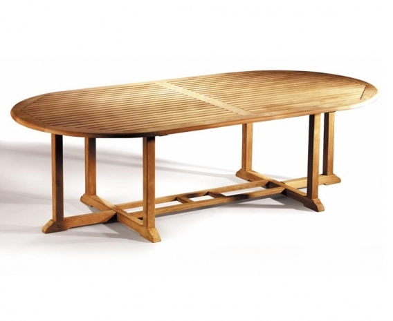 Hilgrove Large Teak Oval Outdoor Table – 1.3 x 2.6m