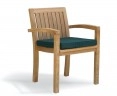 Hilgrove Rectangular 1.5m Table & 6 Monaco Stacking Chairs