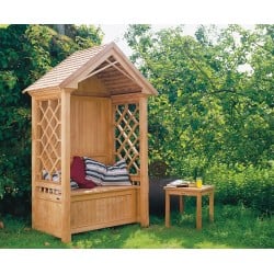 Teak Wooden Rose Arbour Bench